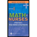 Cover Image For BOYER M MATH FOR NURSES 6