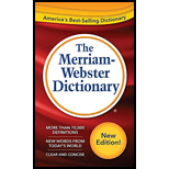 Cover Image For MERRIAM WEBSTER DICTIONARY